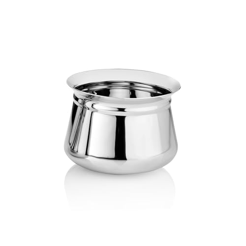 Image of Embassy Stainless Steel French Pongal Handi | Capacity - 1250 ml | Size - 3 | Induction Friendly | Ideal for Cooking Biryani, Curries, Stews, and More.