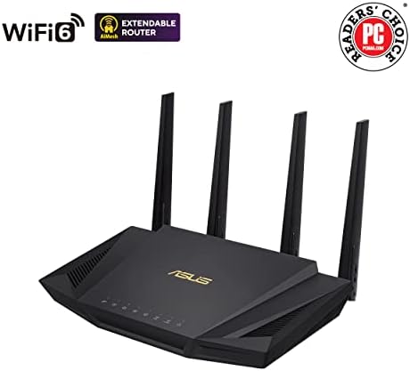ASUS RT-AX58U V2 – Router Extensible AX3000 Wifi 6 con Mobile Tethering 4G/5G por USB, Instant Guard, VPN, control parental, fácil configuración, AiMesh, montaje en pared