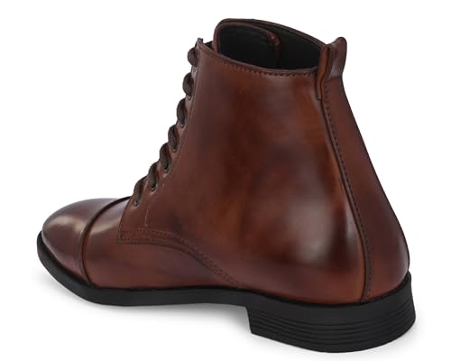 Image of Server Men's Chelsea Ankle Boots | Casual Boots for Men | Ankle Height Boots| All Day wear | Comfortable Formal Office & Business Wear Shoes | Lace up Boots | Derby Boots