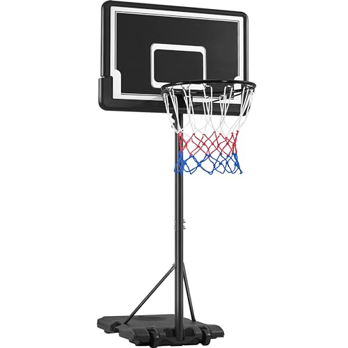 Yaheetech Mobiler Basketballständer Höhenverstellbarer Basketballkorb Korbanlage mit Rollen Basketballanlage für Indoor/Outdoor Verstellbare Korbhöhe 234 cm – 264 cm