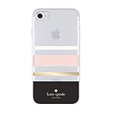 Incipio Apple iPhone 6/6S/7/8 Kate Spade Hard-Shell Case - Charlotte Stripe Black/Cream/Blush/Gold Foil