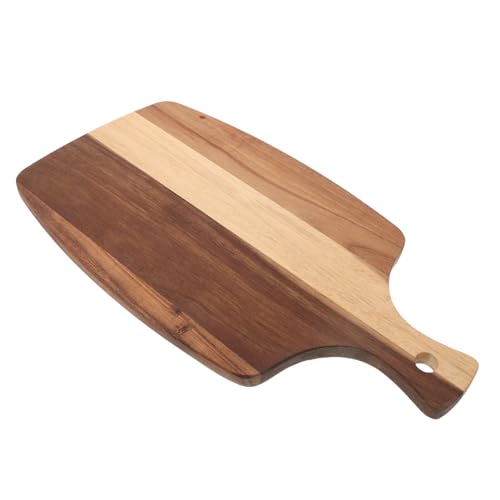Generico Tagliere di Legno 45X25X15 CM con Manico Vassoio in Legno Doppia Faccia per Pizza Bistecche e Formaggi Piatto per Antipasti Snack e Dessert Accessorio Cucina Versatile per