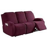 【ALL ROUND PROTECTION】Allround protection cover for your recliner. Avec une couverture complète à 360 degrés, la housse de fauteuil inclinable protège votre fauteuil des taches, de la saleté et des animaux domestiques dans toutes les directions et garde toujours votre fauteuil bien rangé, ce qui donne à vos vieux meubles un aspect tout neuf. Parfait pour les familles avec enfants et animaux de compagnie.