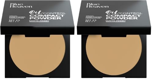 Image of Blue Heaven Oil Control Compact Powder for All Skin types, SPF 25, Matte Finish, Honey 301, 8 gm (Pack of 2)