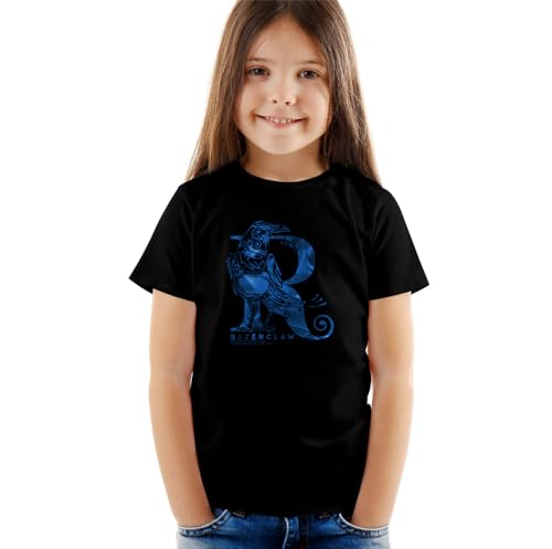 Popfunk Harry Potter Hogwarts House Letter Logos Kids T-Shirt for Youth Toddler Boys and Girls