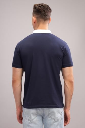 Image of ADRO Men's 100% Cotton Regular Fit Polo T-Shirt