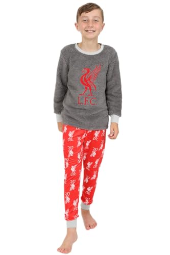 Boys Liverpool Football Club Luxury Fleece Long LFC Pyjama Set (14-15 Years) Grey