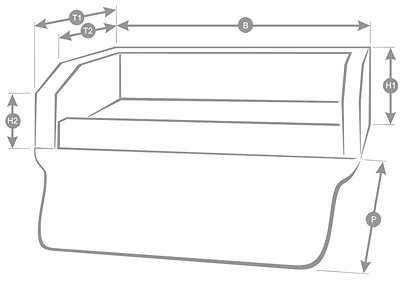 Travelmat PLUS Hunde-Autobett – Kofferraum-Schutzmatte, 100x80 Cm, Kunstleder, Grau, Wasserabweisend
