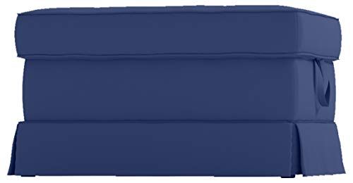 The Heavy Cotton Ektorp Ottoman Cover Replacement Is Made Compatible For Ikea Ektorp Footstool Or Stool Slipcover (Blue) #TOP3