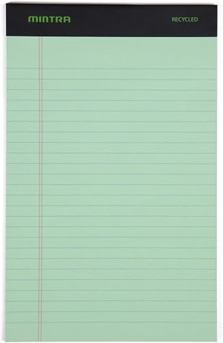 Image of Mintra Office Colorful Legal Pads - Includes 2 Blue, 2 Pink, and, 2 Green Writing Pads, Micro Perforated Lined Sheets, Ideal for Professional & Personal Use, 5 inchx8 inch Narrow Ruled, 6 pack Pastel Set 3