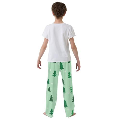 Boys' Pants Christmas Tree Xmas Green Long Bottoms Jogger Pants Elastic Waist Trousers with Pockets S-XL3