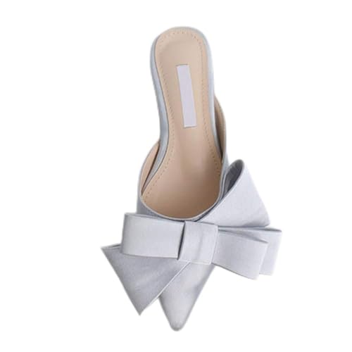 Chaussons pour femme légers anti-transpiration en soie satinée grise 36