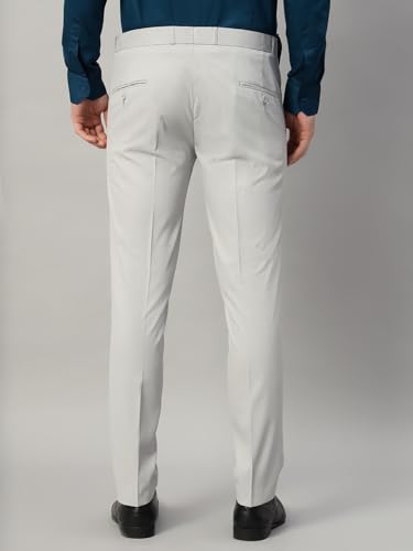 Image of Vogaan Formal Pant with Expandable Waist for Men | Men's Cotton Regular Fit Flat Front Pant for Party and Casual Wear