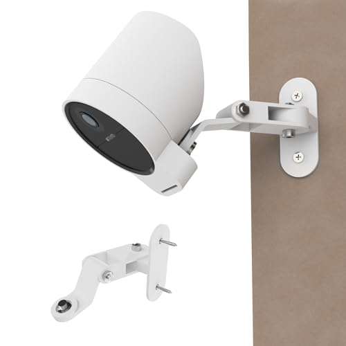 Metal Wall Mount Compatible with SimpliSafe Outdoor Camera Series 2 Screw Mount Anti-Drop Adjustment Swivel Mount Bracket Provide Better Viewing Angles (Camera Not Included) (2)