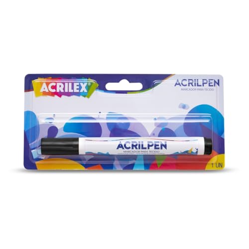Caneta p/ Tecido Preto Acrilpen – Acrilex