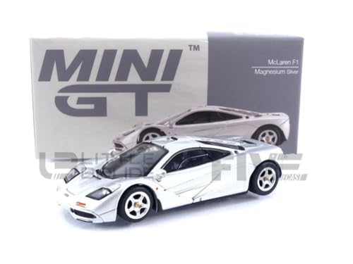 TrueScale Miniatures MINI GT 1/64 McLaren F1 Plata Magnesio Producto Terminado