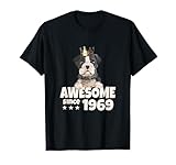 Photo Gallery compleanno awesome since 1969 uomo donna cani re maglietta Photo Gallery compleanno awesome since 1969 uomo donna cani re maglietta