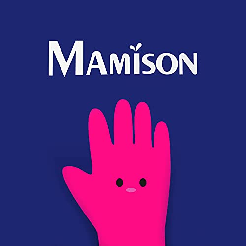 Mamison Quality Kitchen Rubber Gloves Pink (1 Pairs, Small). Non-Slip Reusable Kitchen & Cleaning Natural Latex Rubber Gloves #TOP7