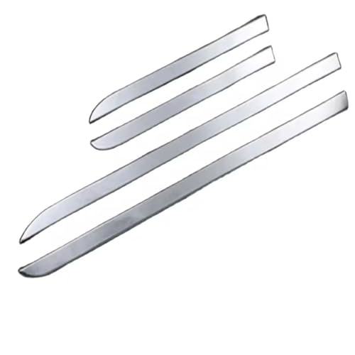 Extensiones faldones laterales cromados protegen puertas de coche de acero inoxidable