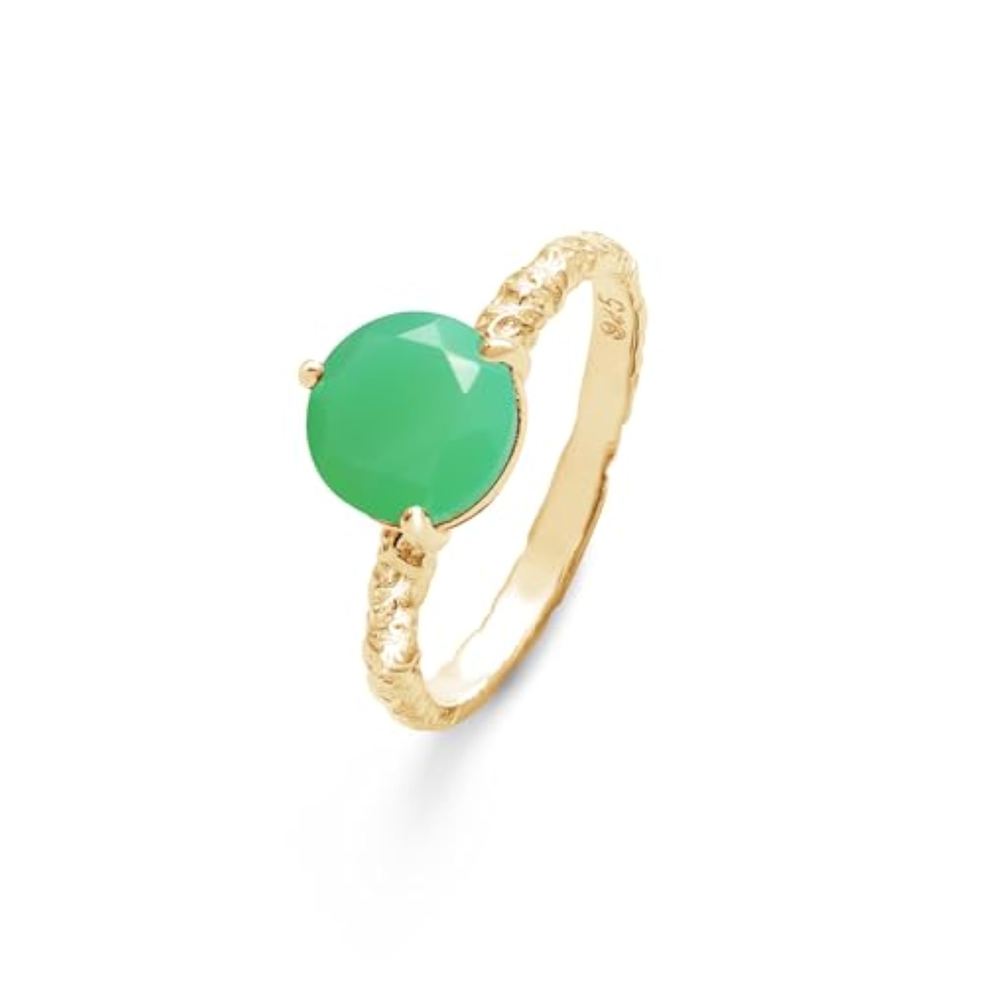 Women's 925 Sterling Silver Chrysoprase Ring, Elegant Statement Design