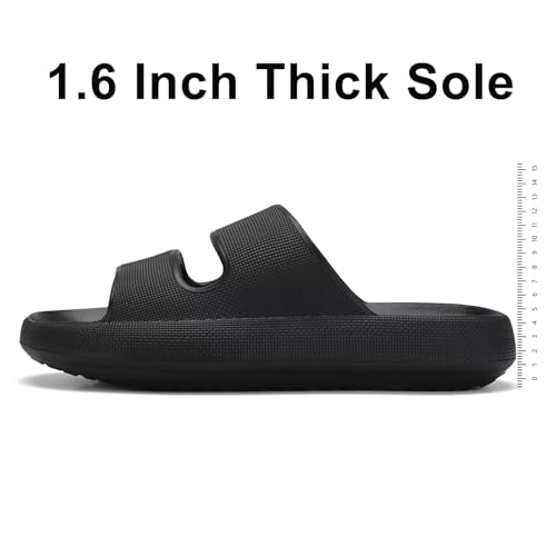 NineCiFun Unisex Pillow Slippers Cloud Slides for Women and Men Platform Slide Sandals with Arch Support2