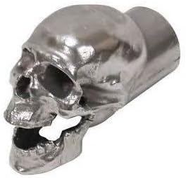 Hammered Aluminum Skull Exhaust Tip - 3", 2.5" or 2" (3 Inch)