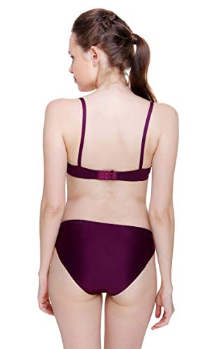 Image of Fashion Comfortz 100% Silk Cotton Lingerie Sets Maroon