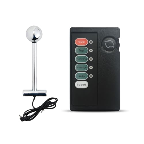 AMAZBEE Perline anali in acciaio inox Plugs anali Massaggiatore prostatico elettro shock con tiranti Stimolazione elettrica Butt Plugs con Hosts (M,1)