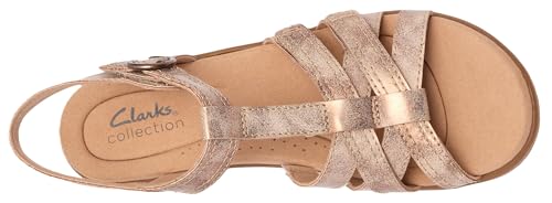 Clarks Clarks Women's Emily2 Rose Heeled Sandal, Bronze Synthetic, 8.5 Wide