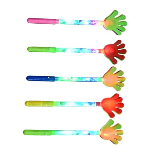 PENIKOKO Lot De 5 Mains Lumineuses en Plastique Clap De Mains Festif Multicolore Accessoires De Concert pour Garçon Et Filles Fêtes d'anniversaire Carnavals