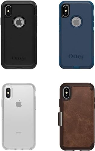 Coque iPhone X XS OtterBox Symmetry rigide violette avec tissu microfibre