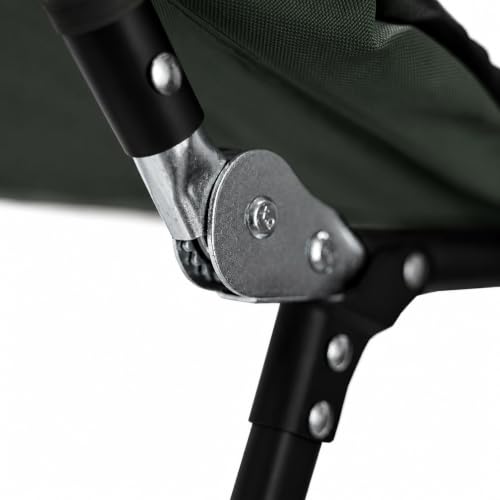 Eurocatch Bedchair Carpe Vert - Lit de Pêche à la Carpe 8 Pieds - Dossier Réglable 5 Positions - Poche Latérale - Appui-tête Rembourré - 195x65x27 cm – vue 3