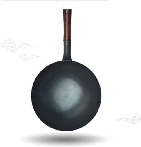 Wok de acero inoxidable con tapa y espátula, 36 cm miniatura 4