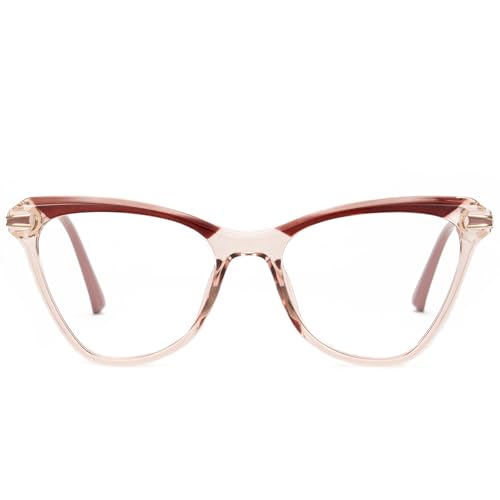 Image of Cyxus Cat Eye Blue Light Blocking Glasses for Women Men Tr90 Frame Anti Eye Strain UV400 Protection Computer Glasses 8189
