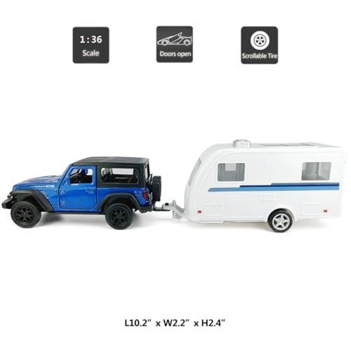 Modelo de auto SUV Wrangler Rubicon 1:36 puertas abren miniatura 2