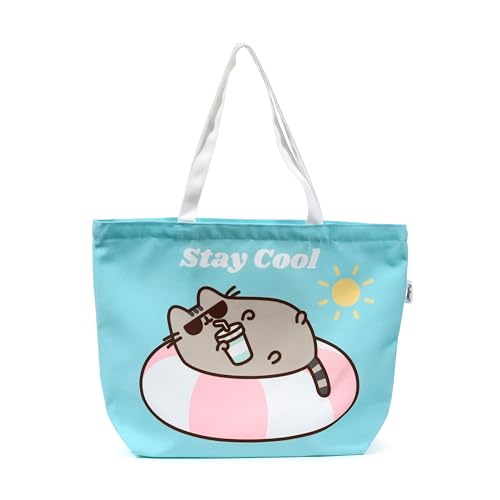 Pusheen the Cat Summer Beach Bag - Beach Essentials - Summer Beach Bag - Beach Tote Bag - Shoulder Bag - Hobo Bucket Bag - Summer Essentials - Handbag - Holiday Bags For Women, Multicolour4