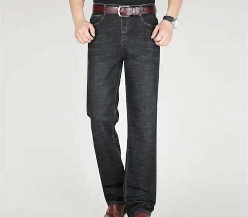 Mens High Waist Straight Leg Denim Pants Lightweight Summer Casual Streetwear Loose Trousers3