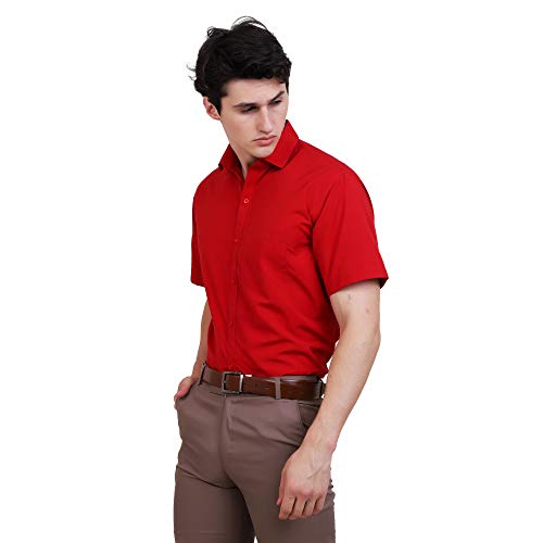 Image of Appel Touch Men's Cotton Blend Formal Shirt Half Sleeves