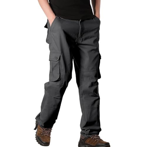 Mens Resort Wear 2025 Summer Cotton Pants Elastic Waist Lounge Pants Baggy Lightweight Comfy Trousers with Pockets