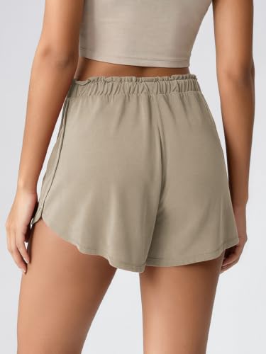 Image of ODODOS Modal Soft Lounge Shorts for Women Drawstring High Waist Casual Sleepwear Lightweight Cozy Pajama Bottom