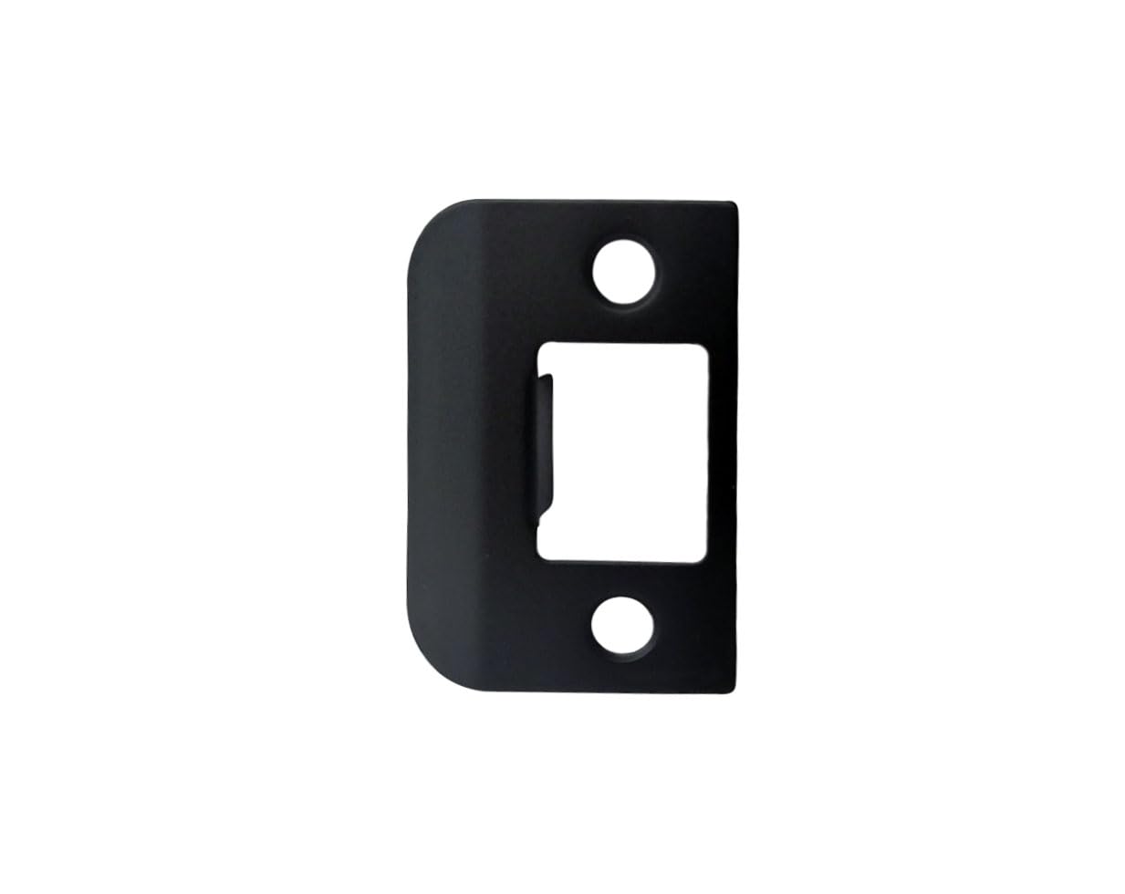 QCAA Solid Brass Extended Lip Strike, 1-1/2"X2-1/4", Matte Black, 1 Pack, Made in Taiwan