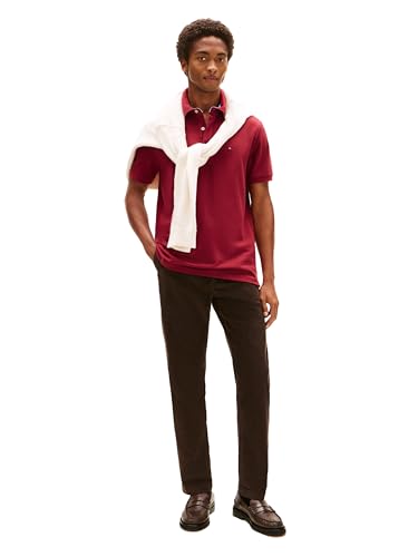 Image of Tommy Hilfiger Mens Short Sleeve Cotton Pique Polo Shirt in Regular Fit