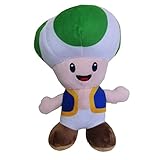 YoCosii Mushroom Green Toad Plush Standing Position, Cuddly Cartoon Game Stuffed Toy Doll 8'