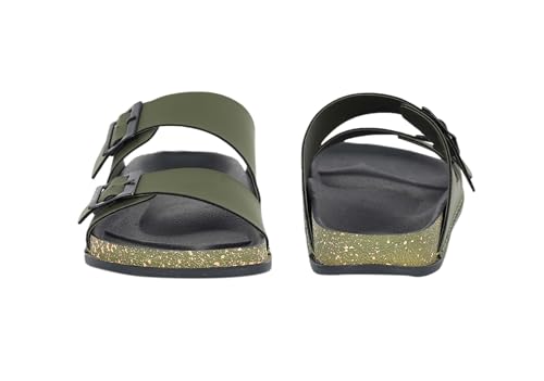 Image of AADI Men's Synthetic Leather Lightweight Comfortable Indoor Outdoor Daily Use Casual Slides /Slippers /Sandals /Floaters