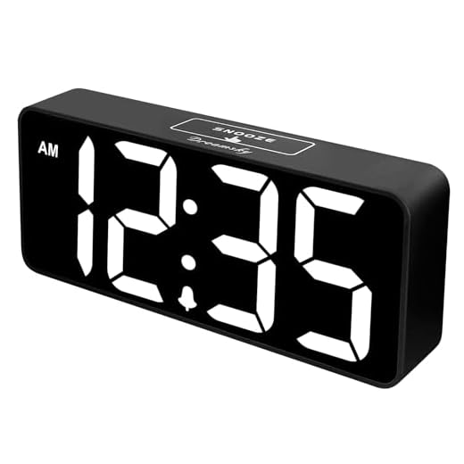 DreamSky Large Digital Alarm Clock Big Numbers for Seniors & Visually Impaired, 9 Inches Electric Clocks for Bedroom, Jumbo Display Fully Dimmable Brightness, USB Ports, Adjustable Alarm Volume