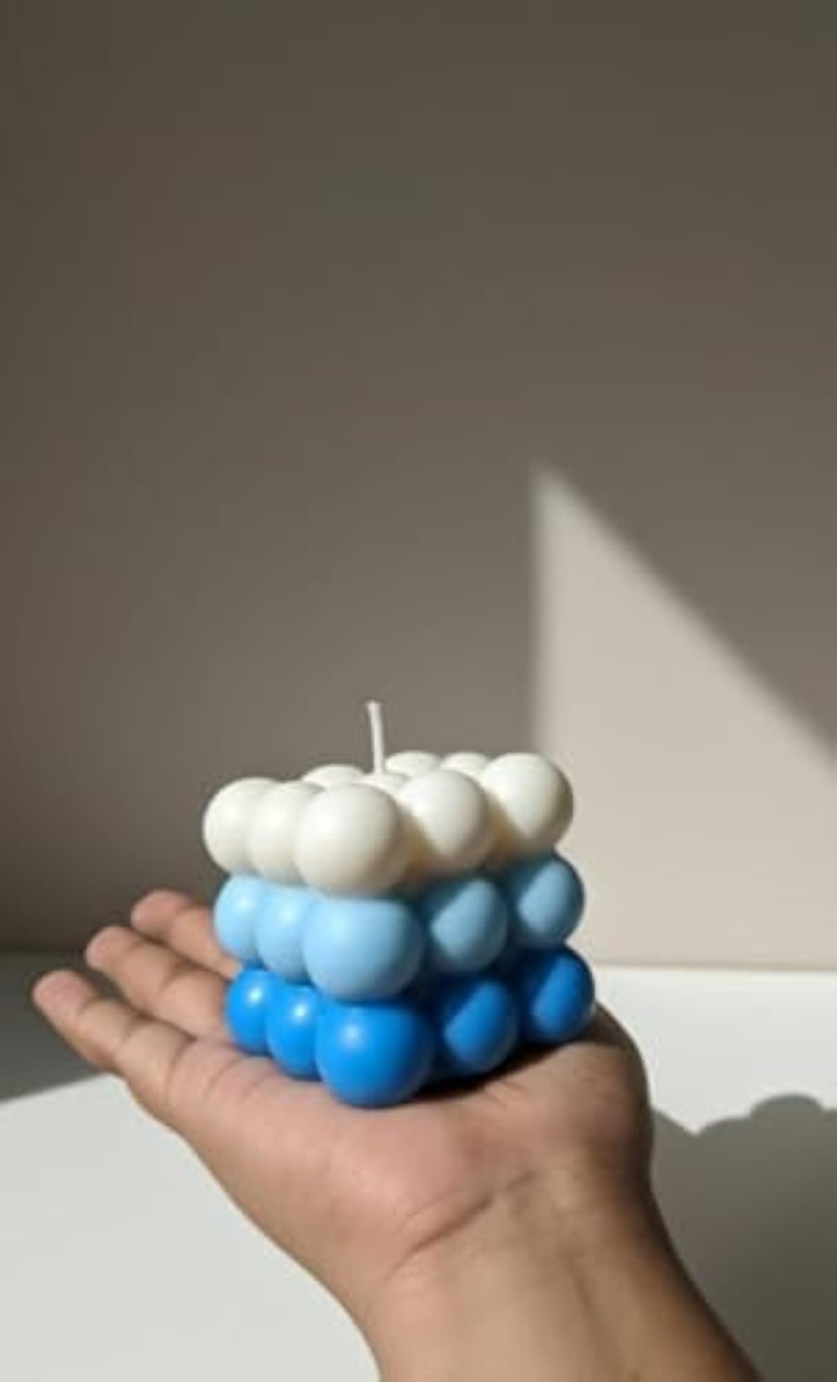 Premium Soy Wax Scented Bubble Cube Candle, Aesthetic Decor