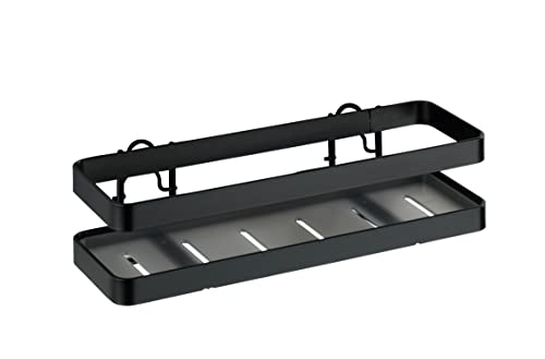 WENKO Gewürzregal Gala, Gewürzständer für Gewürze und Küchenutensilien, griffbereite und übersichtliche Aufbewahrung, aus hochwertigem pulverbeschichtetem Flachstahl in Schwarz, 22 x 5,5 x 7 cm