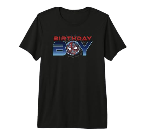 T-shirt Spider-Man Marvel Avengers Birthday Boy en coton premium pour anniversaire
