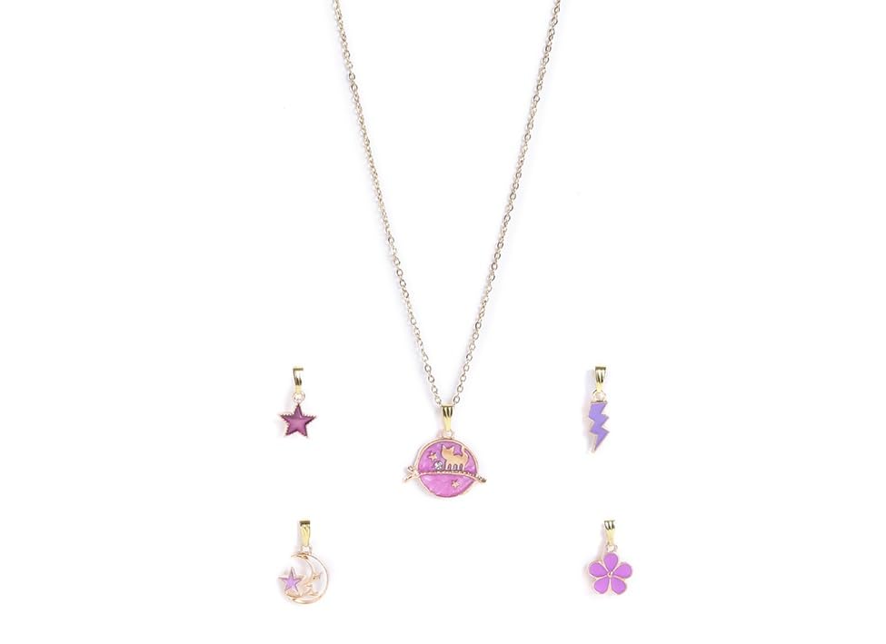 El Regalo 5PCs Enamel Charms Pendat Chain Necklace Set for Kids, Girls, Teens, Women - Charm Pendants Set- Unicorn, Flower, Rainbow, Heart, Mermaid, Moon, Astornaut, Fairy etc (Style-4) (B0C867P1VZ) Amazon Price History, Amazon Price Tracker