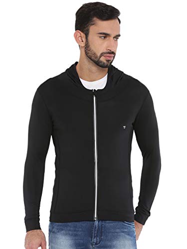 The Indian Garage Co Men's Slim Fit Solid Bomber Jackets, black, 32